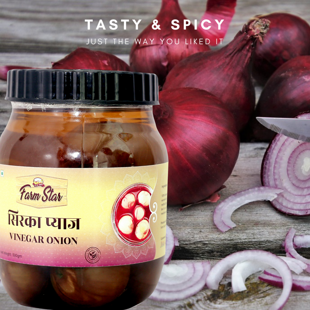 Vinegar Onion Salad Sirka Pyaj 100 Fresh & Homemade (500gm) FarmStar